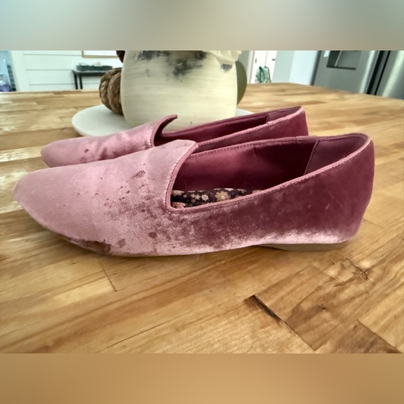 Birdies Pink Velvet Loafers - Picture 1 of 4